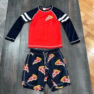 Boys Pizza Bathing Suit Outfit 🍕 S 5-6